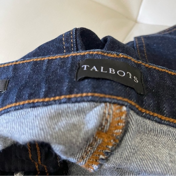 Talbots High Waist Relaxed Jeans 12 dark wash low-stretch 90s straight leg - Picture 6 of 11